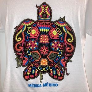 NEW Yazbek souvenir women’s graphic tee shirt Mexico size medium short sleeve